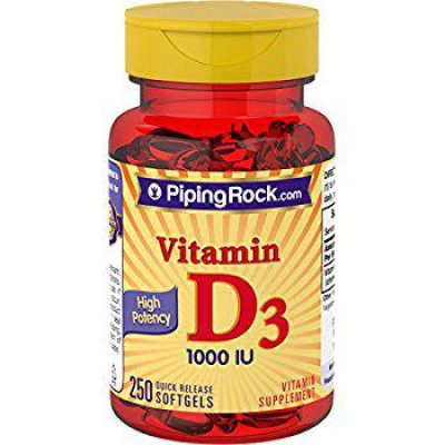 Piping Rock High Potency Vitamin D3 1000 IU - 250 капсул Piping Rock High Potency Vitamin D3 1000 IU - 250 капсул