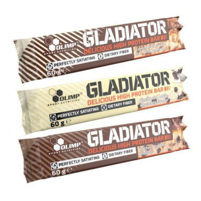 Протеиновый батончик olimp Gladiator Bar 15 x 60 g (Brownie) Протеиновый батончик olimp Gladiator Bar 15 x 60 g (Brownie)