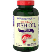 Витамины и минералы Piping Rock Omega-3 Fish Oil 1000 mg Lemon Flavor 240 cap