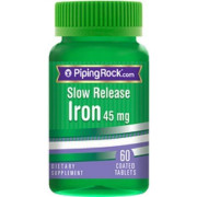 Витамины и минералы  Piping Rock Slow Release Iron 45 mg 45 mg | 60  Tablets