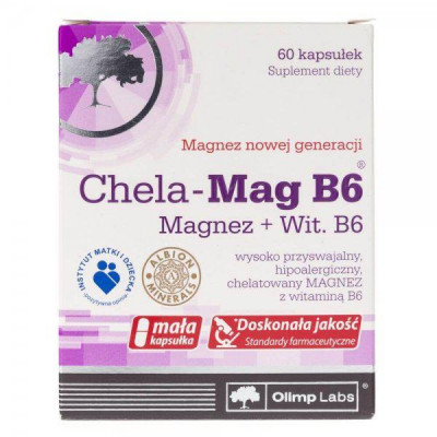 Витамины и минералы Olimp Chela Mag B6 Magnez + Wit B6 (60 caps) Витамины и минералы Olimp Chela Mag B6 Magnez + Wit B6 (60 caps)