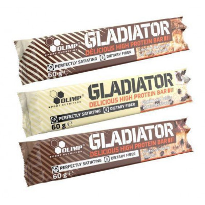 Протеиновый батончик olimp Gladiator Bar 15 x 60 g (Caramel) Протеиновый батончик olimp Gladiator Bar 15 x 60 g (Caramel)