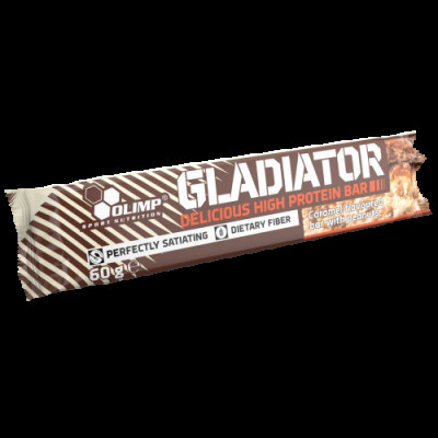 Протеиновый батончик olimp Gladiator Bar 15 x 60 g (Caramel) Протеиновый батончик olimp Gladiator Bar 15 x 60 g (Caramel)