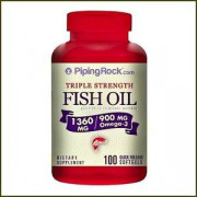 Витамины и минералы Piping Rock Omega-3 Fish Oil 1360 mg Lemon Flavor 100 cap