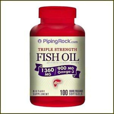 Витамины и минералы Piping Rock Omega-3 Fish Oil 1360 mg Lemon Flavor 100 cap Витамины и минералы Piping Rock Omega-3 Fish Oil 1360 mg Lemon Flavor 100 cap