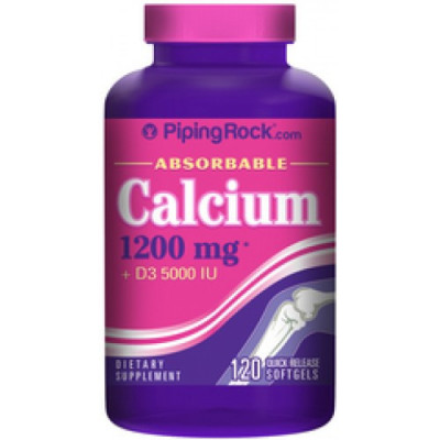 Витамины и Минералы Piping Rock Absorbable Calcium 1200 mg +D3 5000 IU ( 120 cap) Витамины и Минералы Piping Rock Absorbable Calcium 1200 mg +D3 5000 IU ( 120 cap)