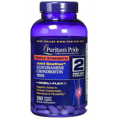 Суставы и сухожилия Puritan's Pride Glucosamine Chondroitin MSM Triple Strength (180 таб.) Суставы и сухожилия Puritan's Pride Glucosamine Chondroitin MSM Triple Strength (180 таб.)