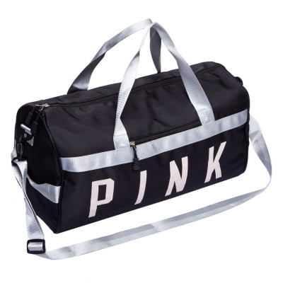 Сумка для спортзала Бочонок PINK GA-1068 (Чорный) Сумка для спортзала Бочонок PINK GA-1068 (Чорный)