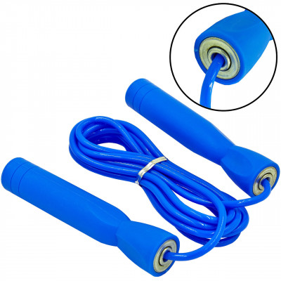 Скакалка скоростная с подшипником и PVC жгутом (l-2,6м, d-5мм) Скакалка скоростная с подшипником и PVC жгутом (l-2,6м, d-5мм)