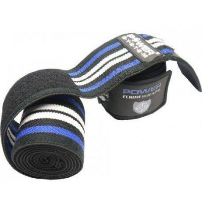Локтевые бинты Power System Elbow Wraps PS-3600 Blue/Black Локтевые бинты Power System Elbow Wraps PS-3600 Blue/Black