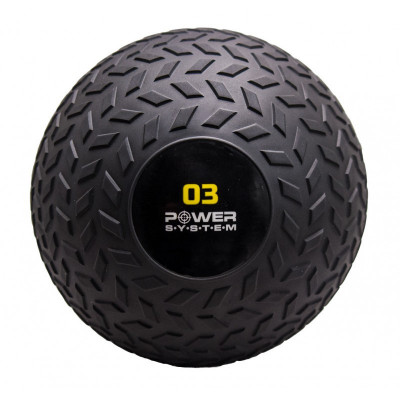 Мяч SlamBall для кросфита и фитнеса Power System PS-4114 3кг рифленый Мяч SlamBall для кросфита и фитнеса Power System PS-4114 3кг рифленый