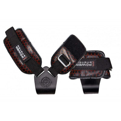 Крюки для тяги на запястья Power System Hooks V2 PS-3360 Black/Red L Крюки для тяги на запястья Power System Hooks V2 PS-3360 Black/Red L