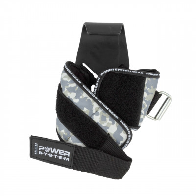 Крюки для тяги на запястья Power System Hooks Camo PS-3370 Black/Grey XL Крюки для тяги на запястья Power System Hooks Camo PS-3370 Black/Grey XL