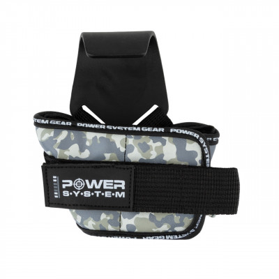 Крюки для тяги на запястья Power System Hooks Camo PS-3370 Black/Grey XL Крюки для тяги на запястья Power System Hooks Camo PS-3370 Black/Grey XL