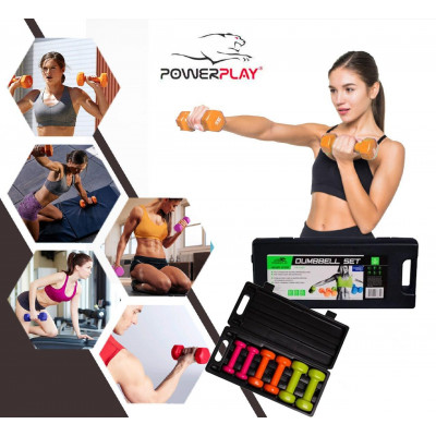 Набір гантелей в кейсі 6 кг. PowerPlay 4103 Набір гантелей в кейсі 6 кг. PowerPlay 4103