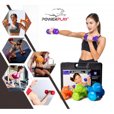 Набір гантелей в кейсі 12 кг. PowerPlay 4118 Набір гантелей в кейсі 12 кг. PowerPlay 4118