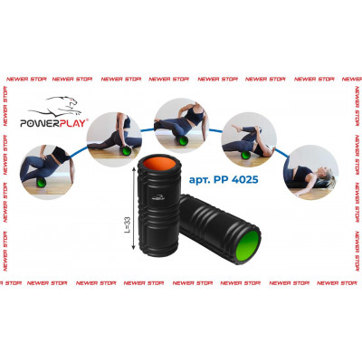 Масажний ролик PowerPlay 4025 Чорно-Зелений. Масажний ролик PowerPlay 4025 Чорно-Зелений.
