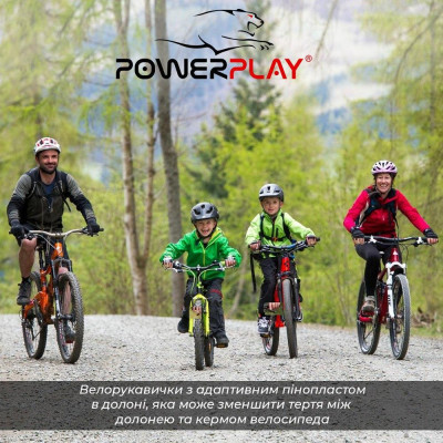 Велорукавички PowerPlay 002 C Зелені L Велорукавички PowerPlay 002 C Зелені L