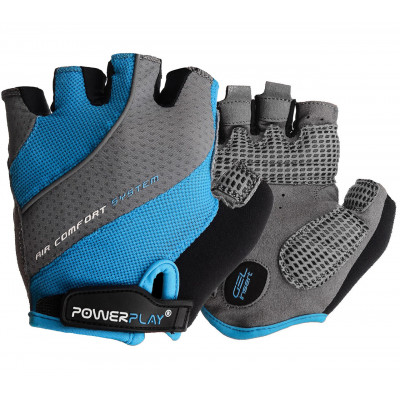 Велорукавички PowerPlay 5023 Блакитні S Велорукавички PowerPlay 5023 Блакитні S