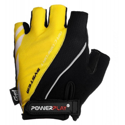 Велорукавички PowerPlay 5024 D Чорно-жовті XS Велорукавички PowerPlay 5024 D Чорно-жовті XS