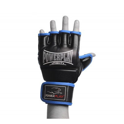Рукавички для MMA PowerPlay 3058 Чорно-Сині XL Рукавички для MMA PowerPlay 3058 Чорно-Сині XL