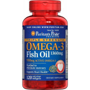 Витамины и минералы Puritan's Pride Omega-3 Fish Oil 1360 mg (120 softgels)