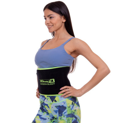 Пояс для похудения SWEATY BELT Zelart ширина-20см черный-салатовый Пояс для похудения SWEATY BELT Zelart ширина-20см черный-салатовый