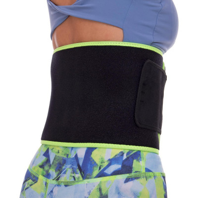 Пояс для похудения SWEATY BELT Zelart ширина-20см черный-салатовый Пояс для похудения SWEATY BELT Zelart ширина-20см черный-салатовый