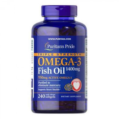Витамины и минералы Puritan's Pride Omega-3 Fish Oil 1400 mg (240 softgels) Витамины и минералы Puritan's Pride Omega-3 Fish Oil 1400 mg (240 softgels)