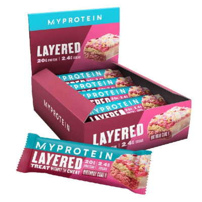 Протеиновый батончики myprotein retail layered protein bar birthday cake (60 g) Протеиновый батончики myprotein retail layered protein bar birthday cake (60 g)