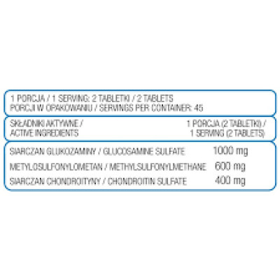 Суставы и сухожилия Ostrovit Glucosamine+MSM+Chondroitin 90 tab Суставы и сухожилия Ostrovit Glucosamine+MSM+Chondroitin 90 tab