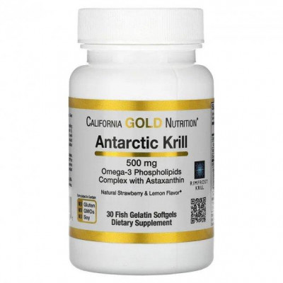 Витамины и минералы California GOLD Nutrition "Antarctic Krill with Astaxanthin" Витамины и минералы California GOLD Nutrition "Antarctic Krill with Astaxanthin"