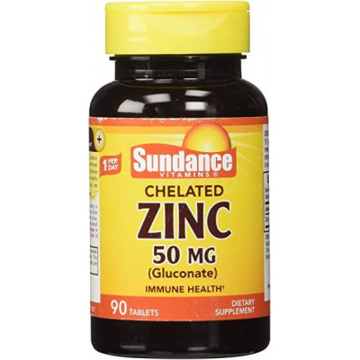Витамины и Минералы Sundance Vitamins Chelated Zinc (Gluconate) 50 mg 90 tablets Витамины и Минералы Sundance Vitamins Chelated Zinc (Gluconate) 50 mg 90 tablets