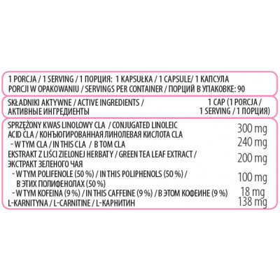 Жиросжигатель OstroVit CLA + GREEN TEA + L-CARNITINE 90 tabs Жиросжигатель OstroVit CLA + GREEN TEA + L-CARNITINE 90 tabs