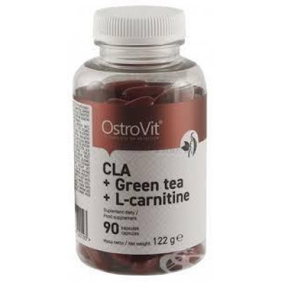 Жиросжигатель OstroVit CLA + GREEN TEA + L-CARNITINE 90 tabs Жиросжигатель OstroVit CLA + GREEN TEA + L-CARNITINE 90 tabs