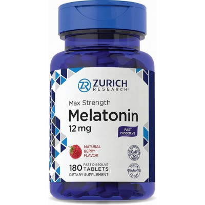 Мелатонин Max Strength Melatonin 12 mg Berry Flavor (180 Tab) Мелатонин Max Strength Melatonin 12 mg Berry Flavor (180 Tab)