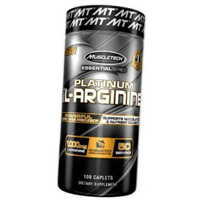 Аминокислоты Platinum 100% L-Arginine, 1000 mg, 100 Caplets Аминокислоты Platinum 100% L-Arginine, 1000 mg, 100 Caplets