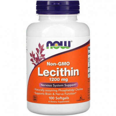 Витамины и минералы Lecithin 1200 mg (100 softgels) Витамины и минералы Lecithin 1200 mg (100 softgels)