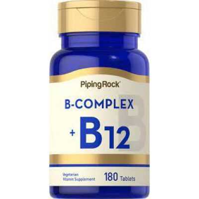 Piping Rock B Complex Plus Vitamin B-12 (180 Tab) Piping Rock B Complex Plus Vitamin B-12 (180 Tab)