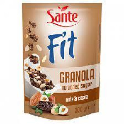 Гранола Sante Granola Fit (300 g) з горіхами та какао Гранола Sante Granola Fit (300 g) з горіхами та какао