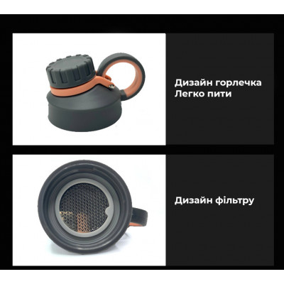Пляшка для води CASNO 1000 мл KXN-1243 Помаранчева Пляшка для води CASNO 1000 мл KXN-1243 Помаранчева