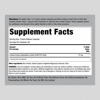 Витамины и минералы Piping Rock Super Lactase Enzyme (180 caps) Витамины и минералы Piping Rock Super Lactase Enzyme (180 caps)
