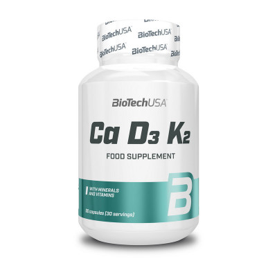 Вітаміни та мінерали Ca-D3-K2 BioTechUSA 90 caps Вітаміни та мінерали Ca-D3-K2 BioTechUSA 90 caps