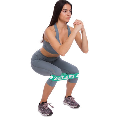 Лента сопротивления ZELART (M) (полиэстер, латекс, р-р 600х50мм, зелений) Лента сопротивления ZELART (M) (полиэстер, латекс, р-р 600х50мм, зелений)