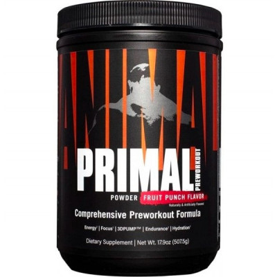 Предтренировочники Universal Nutrition Animal Primal Powder, Preworkout 507,5 g /25 servings Предтренировочники Universal Nutrition Animal Primal Powder, Preworkout 507,5 g /25 servings