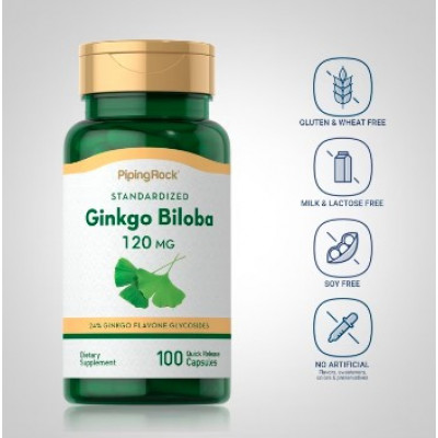 Витамины и минералы Piping Rock Ginkgo Biloba 120 mg (100 caps) Витамины и минералы Piping Rock Ginkgo Biloba 120 mg (100 caps)