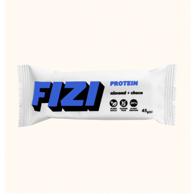 Батончик протеиновый "ALMOND + CHOCO" 45 Г FIZI Батончик протеиновый "ALMOND + CHOCO" 45 Г FIZI