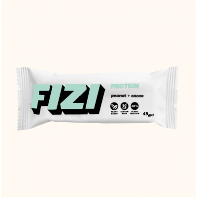 Батончик протеиновый "PEANUT + CACAO" 45 Г FIZI Батончик протеиновый "PEANUT + CACAO" 45 Г FIZI