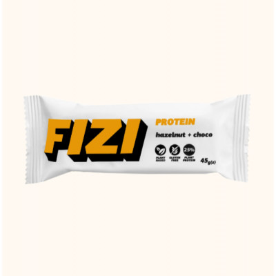 Батончик протеиновый "HAZELNUT + CHOCO" 45 Г FIZI Батончик протеиновый "HAZELNUT + CHOCO" 45 Г FIZI