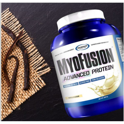 Протеиновый комплекс Gaspari Nutrition, MyoFusion, Усовершенствованный протеин, Ваниль (1.814g) Протеиновый комплекс Gaspari Nutrition, MyoFusion, Усовершенствованный протеин, Ваниль (1.814g)